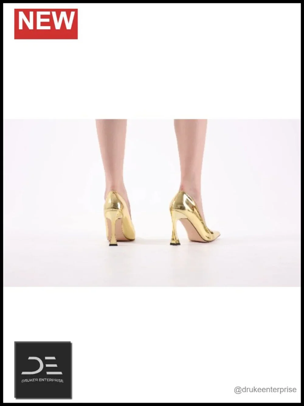 Women's Square Toe Stiletto Heels Patent Leather Slip-on Pumps 3.9 Inch